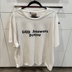 Gallery Dept White Tee with Black Graphic